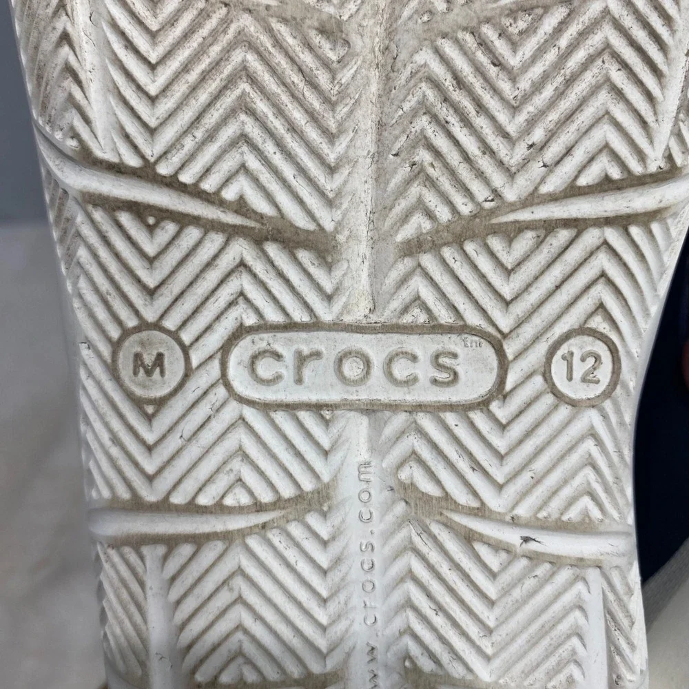 Crocs‎ Mens Swiftwater Wave Navy Blue White Water Shoes Clogs Size 12 203963-462